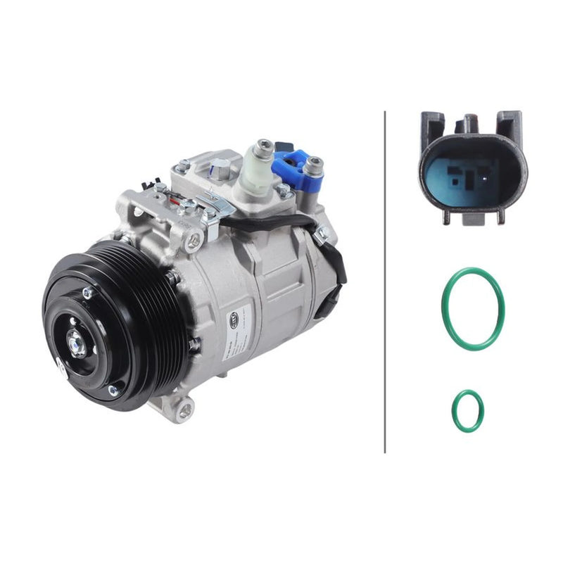 Hella Air Conditioning Compressor fits Mercedes-Benz C-Class 2005-2007 203.020