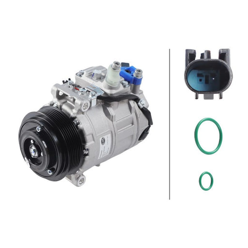 Hella Air Conditioning Compressor fits Mercedes-Benz C-Class 2005-2007 203.020