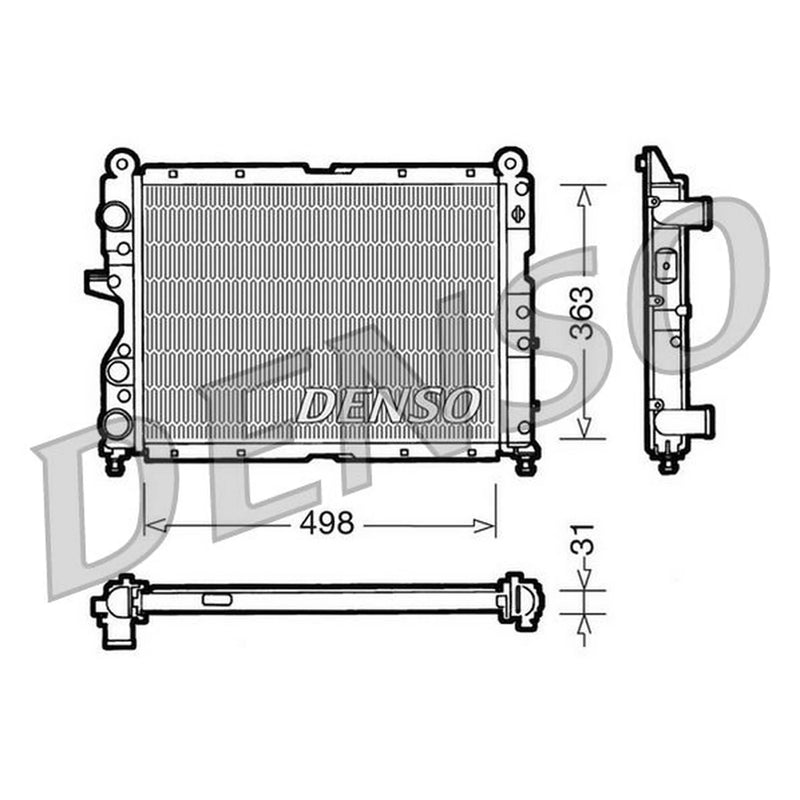 Denso Engine Radiator fits Alfa Romeo 155 1992-1997 1.7 1.8 2.0 2.5