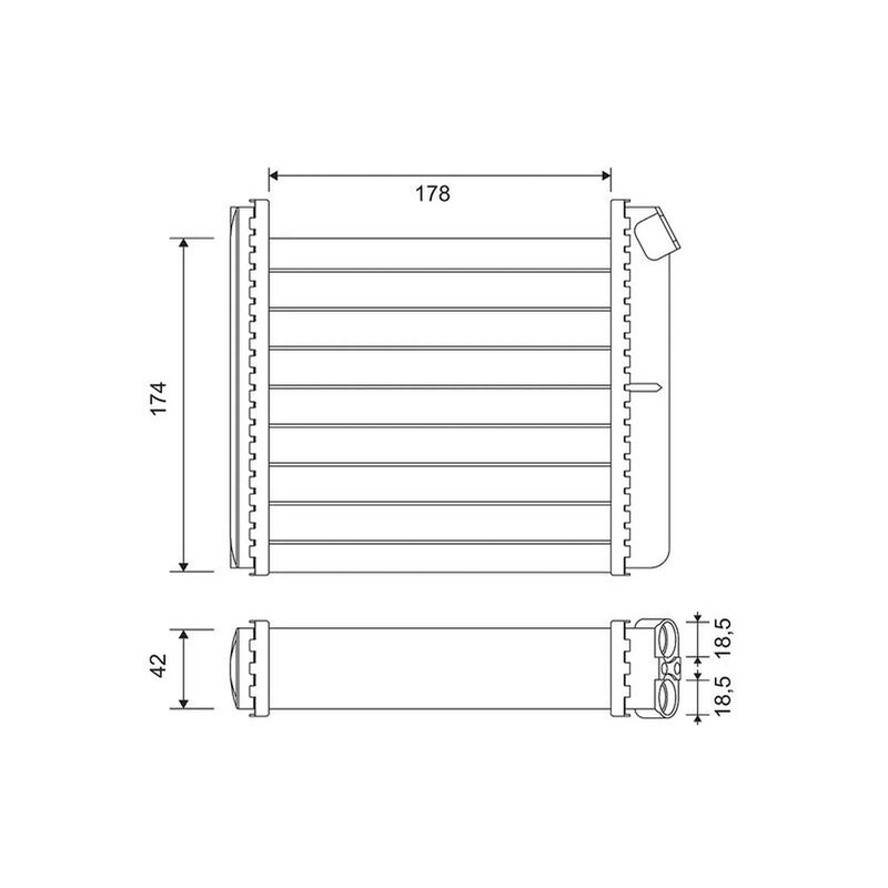 Valeo Heater Matrix Core Heat Exchanger 812120