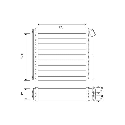 Valeo Heater Matrix Core Heat Exchanger 812120
