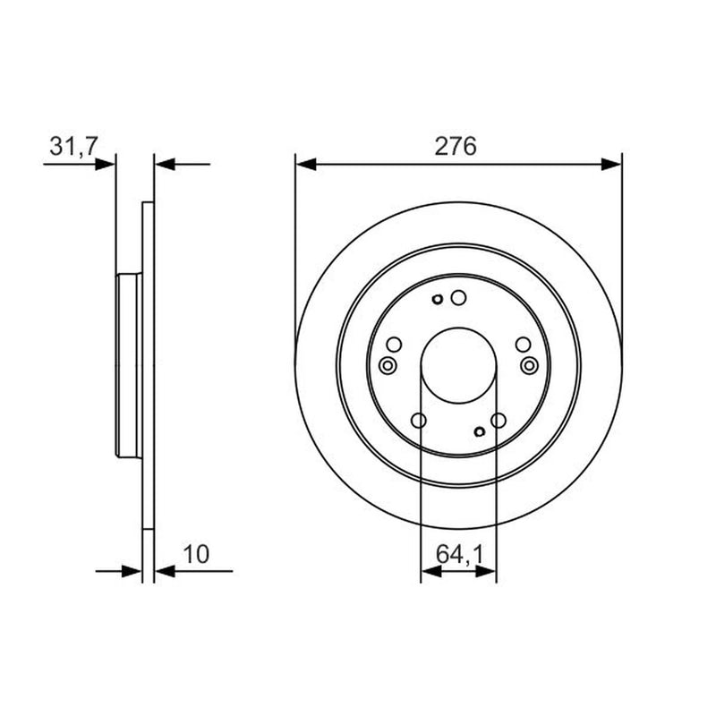 Bosch Front & Rear Brake Discs & Pads fits Honda Civic IX 2012-2016