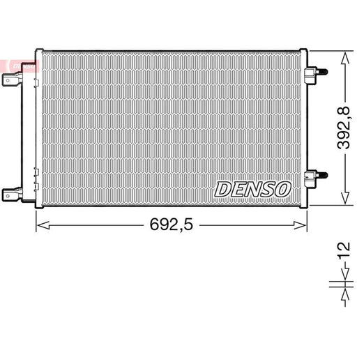 Denso Air Conditioning Condenser fits Opel Astra K 2015-2018 1.4