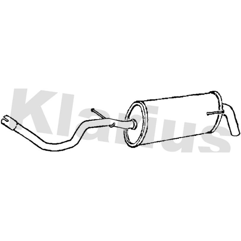 Klarius Box With Tail Pipe Rear fits VW Lupo I 1998-2005 1.4