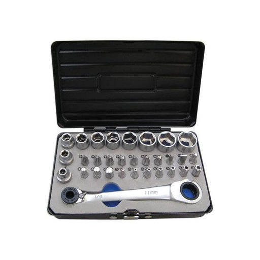 Laser Socket and Bit Set 1/4"D 31pc 6717 Laser - Dynamic Drive