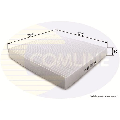 Comline Cabin Air Filter (Pollen Filter) fits Honda Accord 1990-1993 2.0