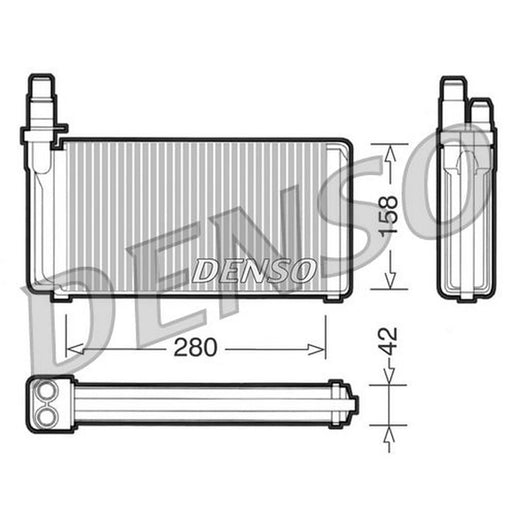 Denso Heater Matrix Core Heat Exchanger fits Alfa Romeo 164 1987-1998