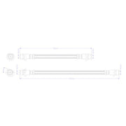 Juratek Brake Hydraulic Hose Line Rear Right fits Honda Civic IX 2012-2016