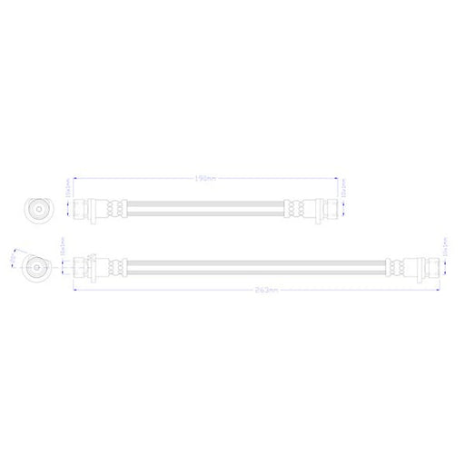 Juratek Brake Hydraulic Hose Line Rear Right fits Honda Civic IX 2012-2016