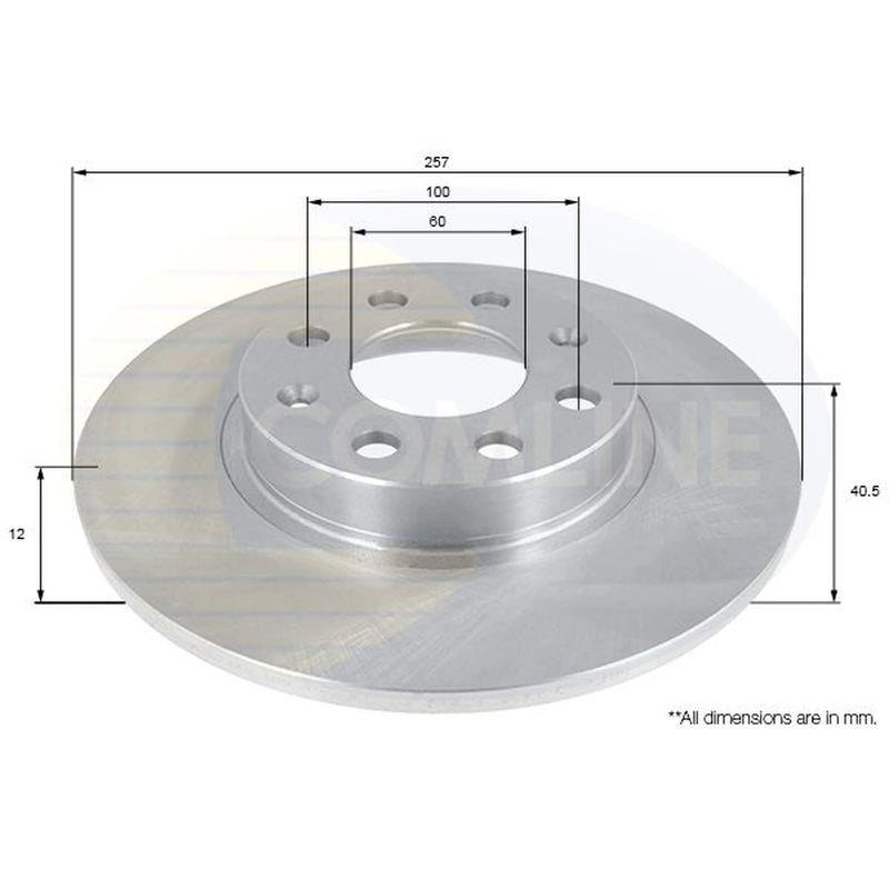 Comline Front Brake Solid Discs & Pads fits Fiat Grande Punto 2005 on 1.2