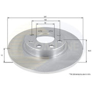 Comline Front Solid & Rear Solid Brake Discs & Pads fits Fiat Punto 2012 on 0.9