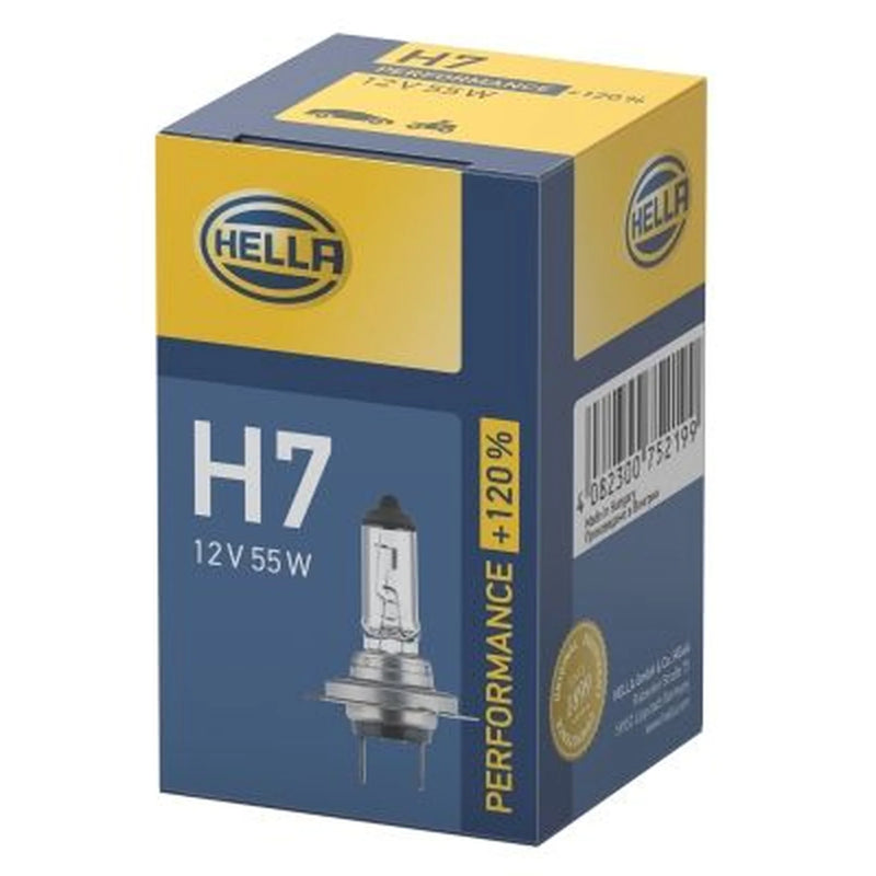 Hella Bulb H7 12V 55W PX26D +120 8GH fits Abarth 500 / 595 / 695 2008 on 1.4