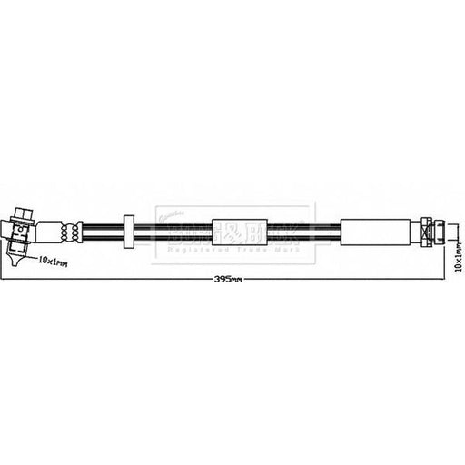 Borg & Beck Brake Hydraulic Hose Line Rear Right BBH8183
