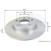 Comline Front & Rear Brake Discs & Pads fits Fiat Multipla 2000-2010 1.6
