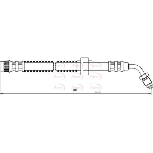 Apec Brake Hydraulic Hose Line Front Right fits Nissan Interstar 2003 on