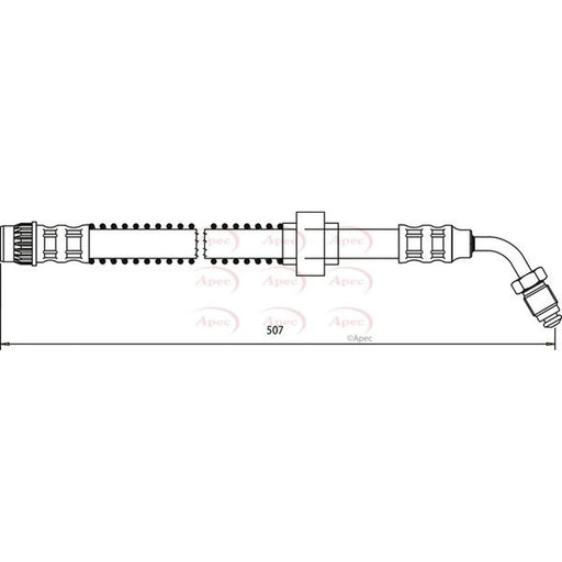 Apec Brake Hydraulic Hose Line Front Right HOS3672