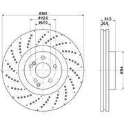 Mintex Front Brake Perforated Discs & Pads fits Mercedes-Benz S-Class 2005-2013