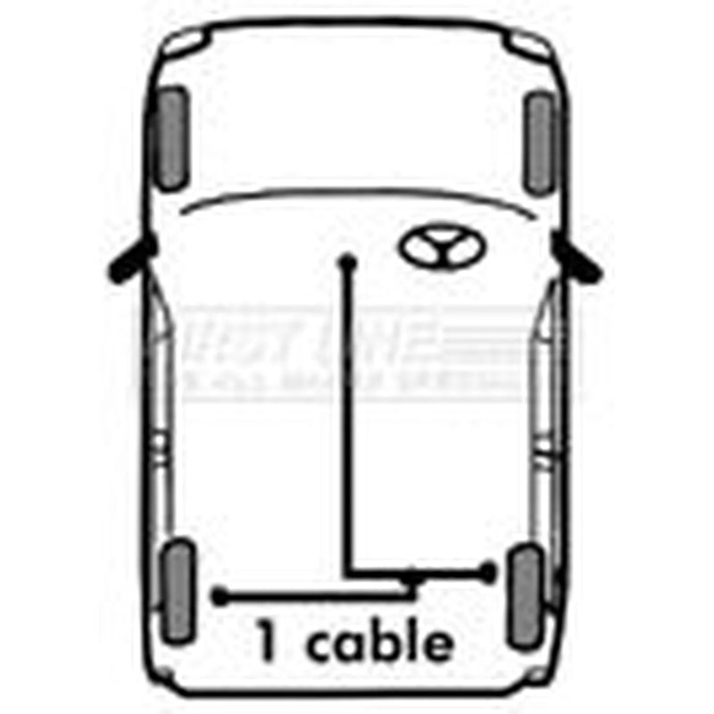 First Line Handbrake Cable Left Rear fits Morris Ital 1980-1984 1.3 1.7 2.0