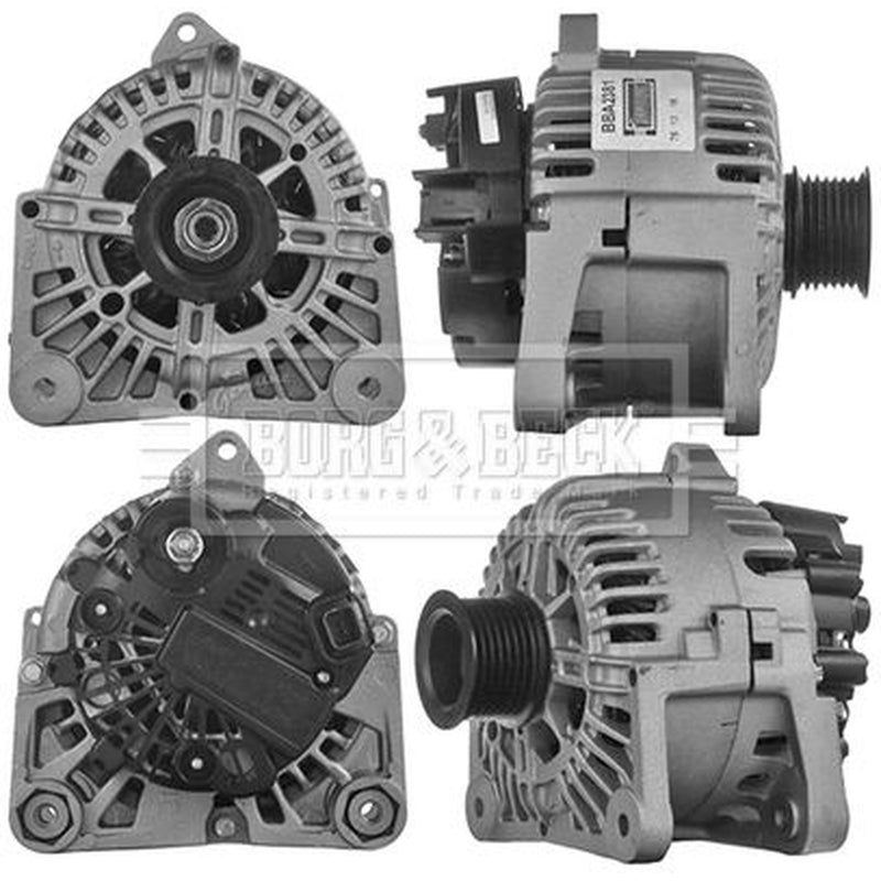 Borg & Beck Car Alternator 12V fits Renault Grand Scénic II 2004-2009 1.9 2.0