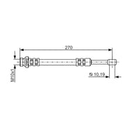 Bosch Brake Hydraulic Hose Line outer fits Hyundai Terracan 2001-2006