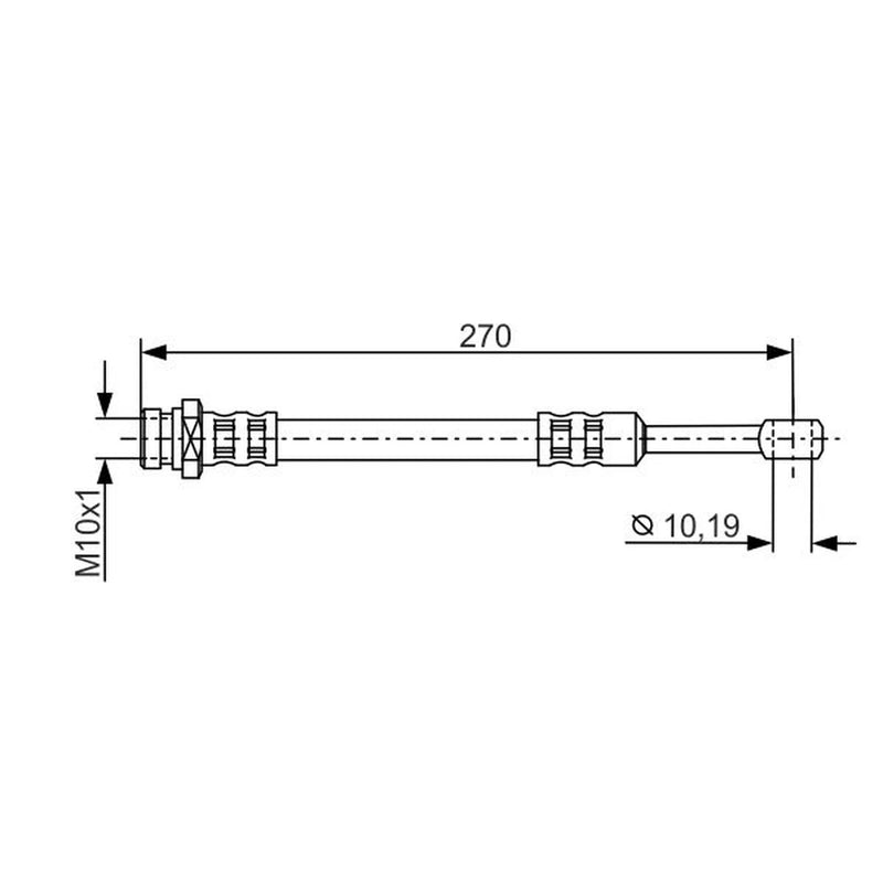 Bosch Brake Hydraulic Hose Line outer fits Hyundai Terracan 2001-2006
