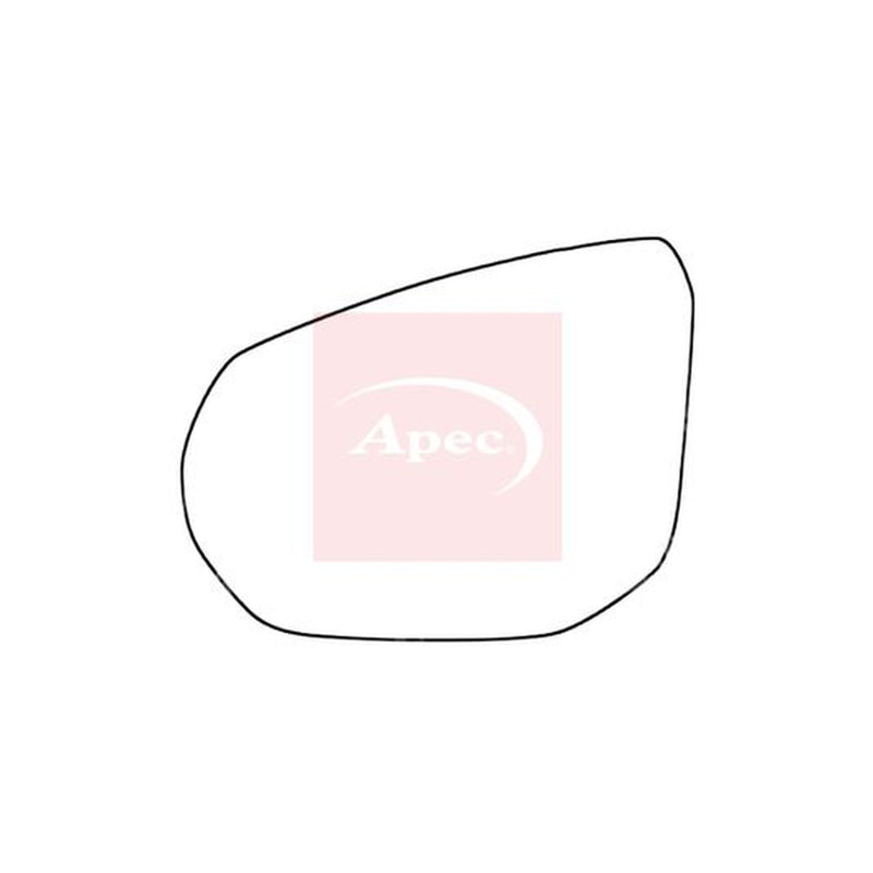 Apec Exterior Wing Mirror Glass Left fits Audi Q2 2016-2021 1.0 1.4 1.6 2.0