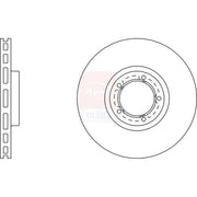 Apec 2 x Vented Front Brake Discs SDK6191-x2