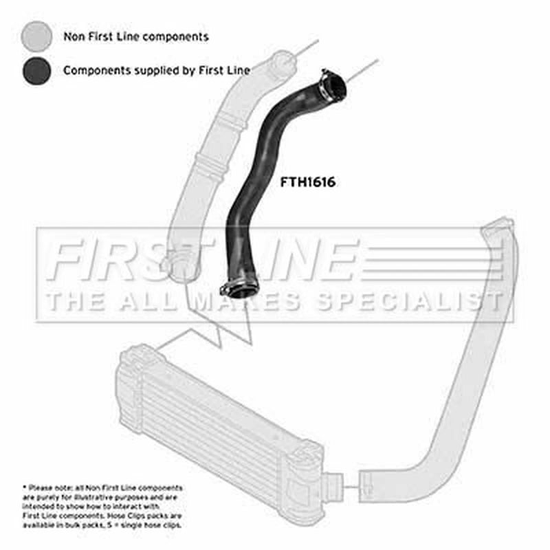 First Line Intercooler Turbo Charge Air Hose fits Ford Transit 2006-2014 2.4