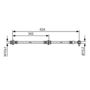 Bosch Brake Hydraulic Hose Line Front Left fits Renault Koleos I 2008-2013