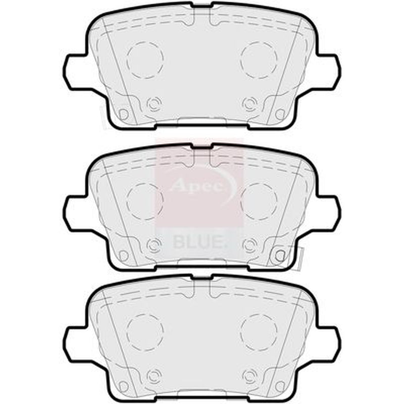 Apec Rear Brake Pad Set fits Opel Insignia B Grand Sport 2017 on 2.0