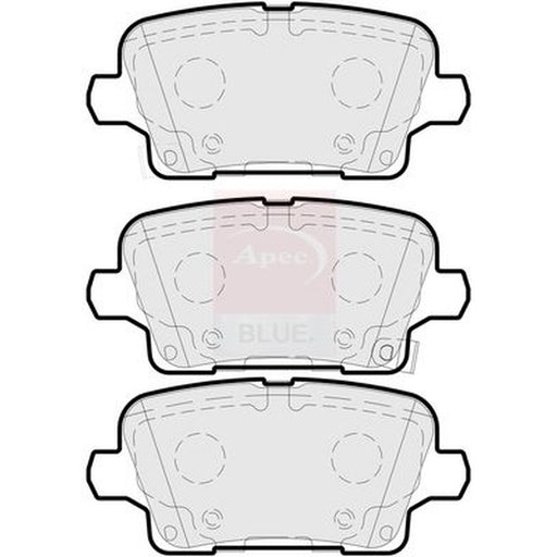 Apec Rear Brake Pad Set fits Opel Insignia B Grand Sport 2017 on 2.0