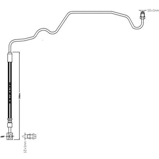 Juratek Brake Hydraulic Hose Line outer JBH1156L