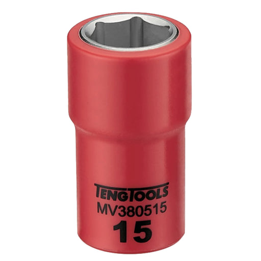 Teng Tools 3/8" Insulated Socket 15mm Teng Tools - Dynamic Drive