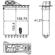Mahle Heater Matrix Core Heat Exchanger
