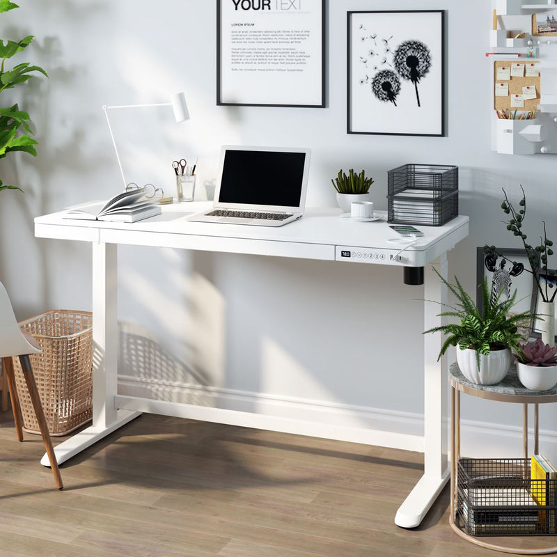 Dellonda Single Motor Ultra-Quiet Electric Desk with Control Panel USB Port Dellonda - Dynamic Drive