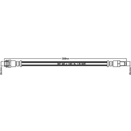 Juratek Brake Hydraulic Hose Line Right JBH1167