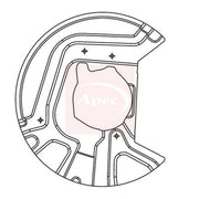 Apec Brake Disc Splash Guard Front Left fits BMW X3 2003-2011 2.0 2.5 3.0