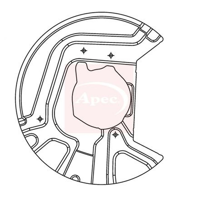 Apec Brake Disc Splash Guard Front Left fits BMW X3 2003-2011 2.0 2.5 3.0