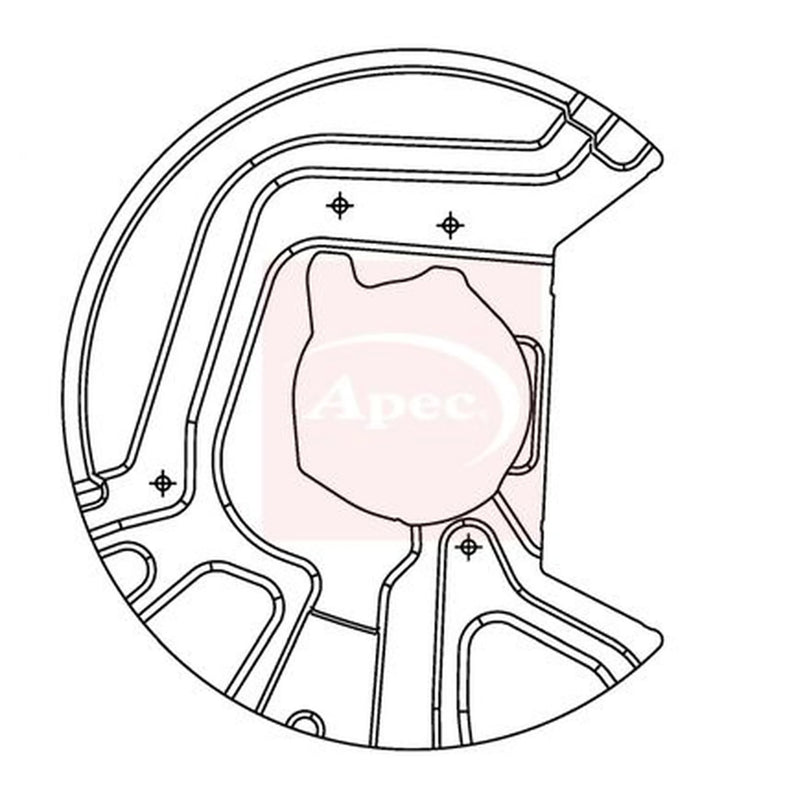Apec Brake Disc Splash Guard Front Left ASG1071