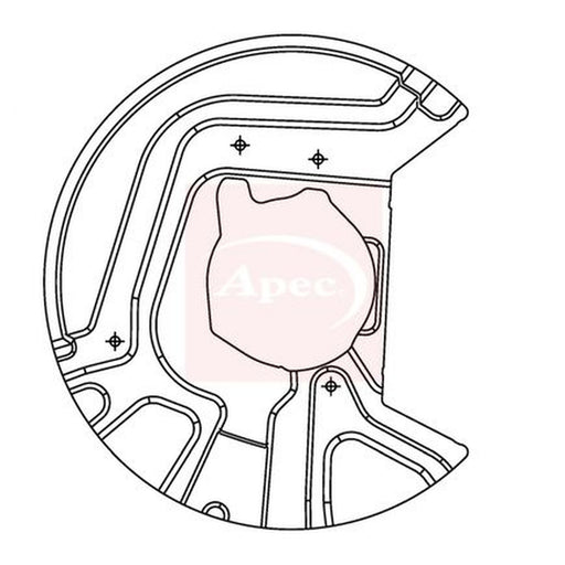 Apec Brake Disc Splash Guard Front Left fits BMW X3 2003-2011 2.0 2.5 3.0