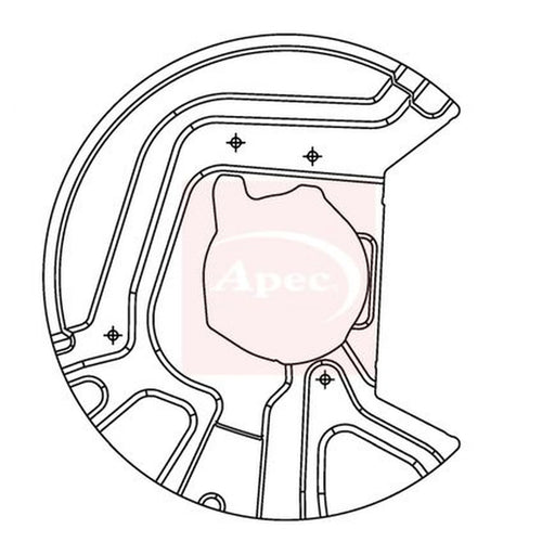 Apec Brake Disc Splash Guard Front Left ASG1071