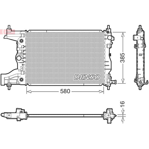 Denso Engine Radiator fits Chevrolet Cruze 2009 on 1.6
