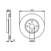 Bosch Front Brake Vented Discs & Pads fits Toyota Yaris 2005-2020 1.0 1.3 1.5