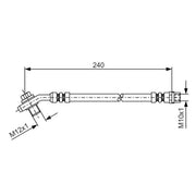 Bosch Brake Hydraulic Hose Line outer fits Audi A4 B5 1994-2001