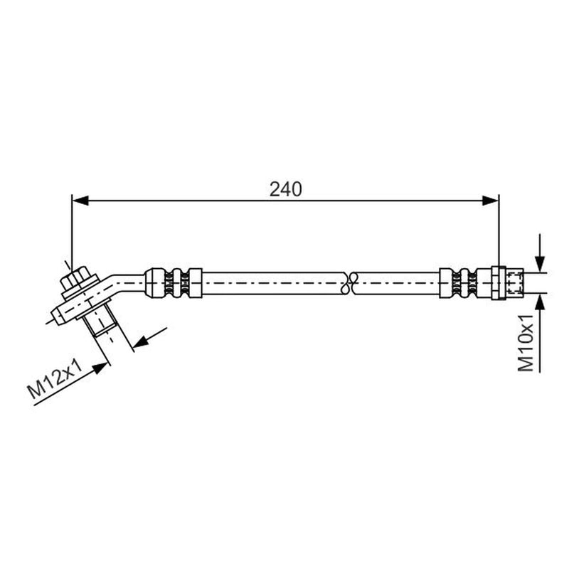 Bosch Brake Hydraulic Hose Line outer fits Audi A4 B5 1994-2001