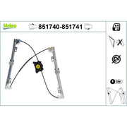 Valeo Electric Window Regulator Lifter Right Front 851741