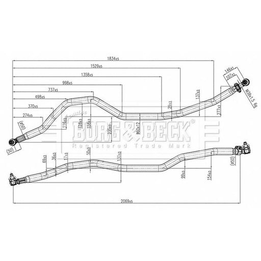 Borg & Beck Inner Rack End Right Joint BTR33261