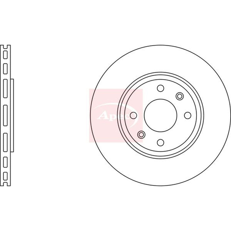 Apec Front Brake Vented Discs & Pads fits Citroën Xsara 1998-2005 1.8 2.0