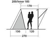 Outwell Sky 2 Pole Tent Blue 2 Person Outwell - Dynamic Drive