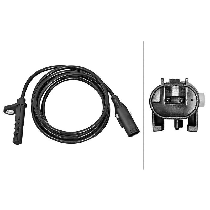Hella ABS Wheel Speed Sensor Rear Right fits Mercedes-Benz Sprinter 4,6-T